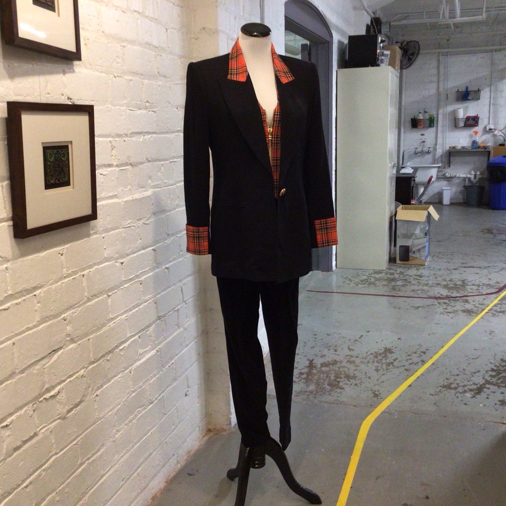 Black Blazer with Red Accents and free pants!